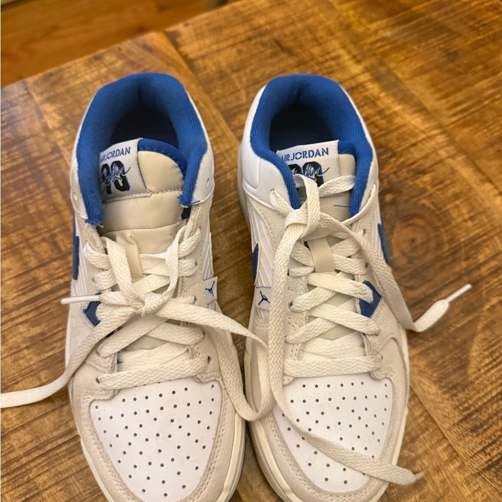 Air Jordan Blue and White Sneakers
